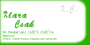 klara csak business card